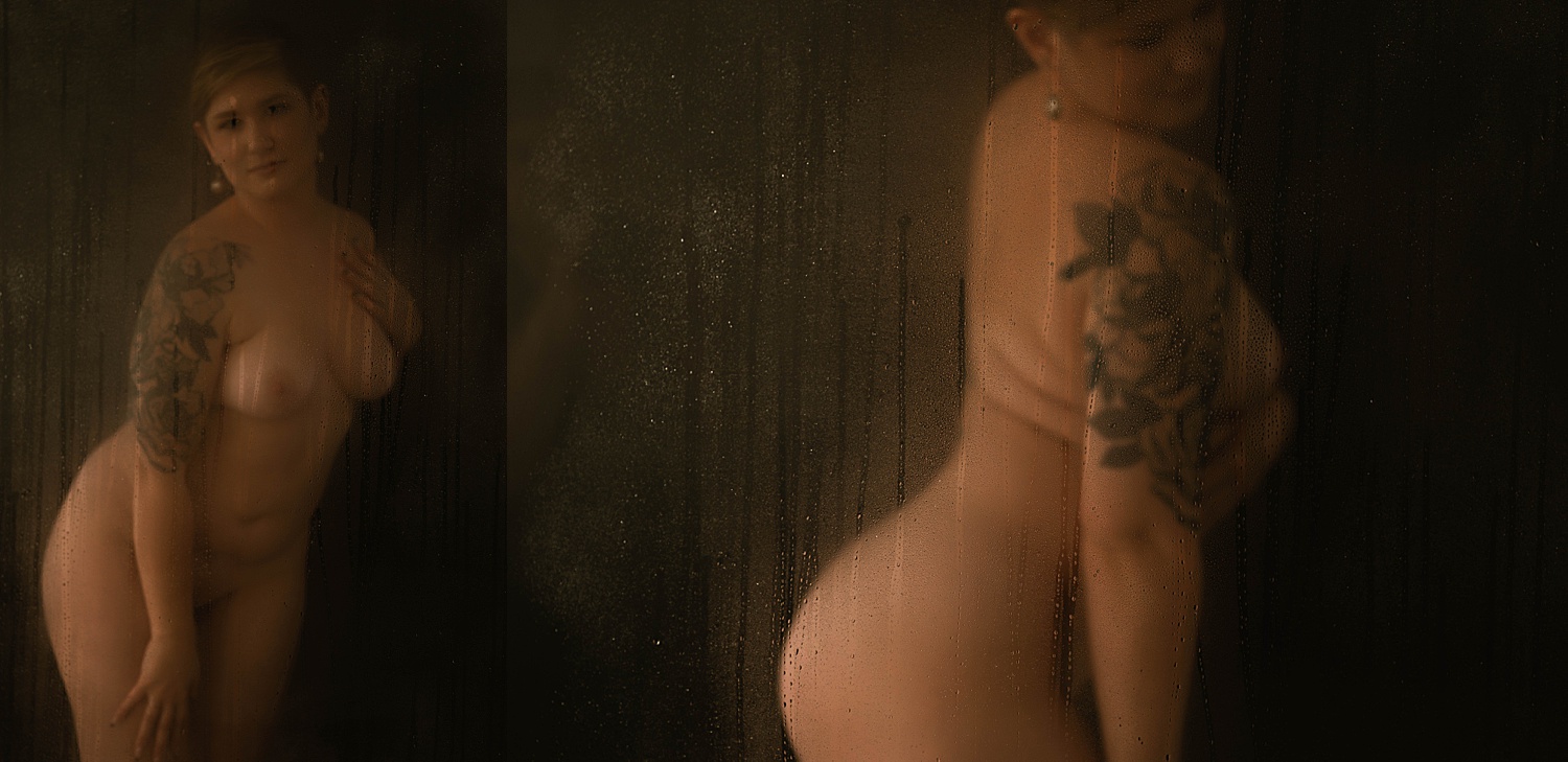 Woman in a shower for self love session by Tease by Hannah Louise