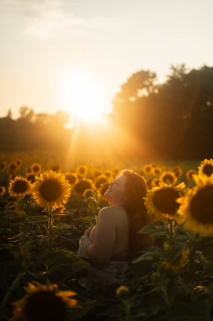 spontaneous sunflower photoshoot