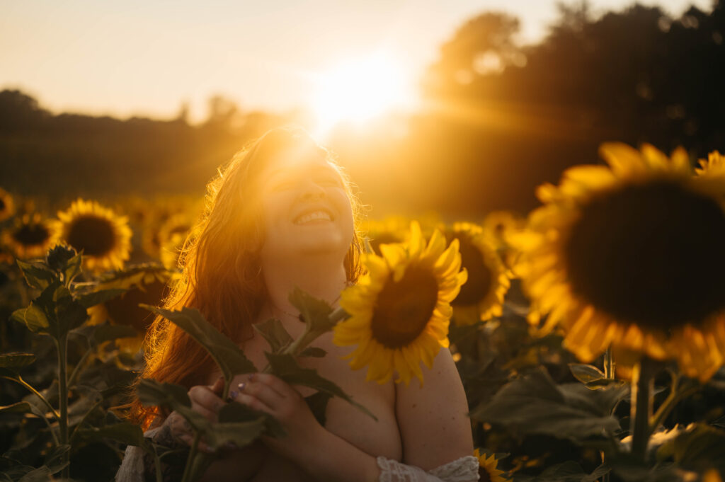 spontaneous sunflower photoshoot